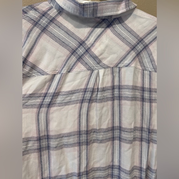 Rails Revolve Hunter White Coast Blush Plaid Button Up Size S #100-550-186 EUC - Picture 8 of 14